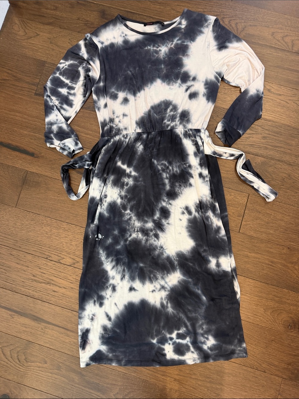 Fraiche by J Tie-Dye Long Sleeve Midi Dress Size Large - C45-019